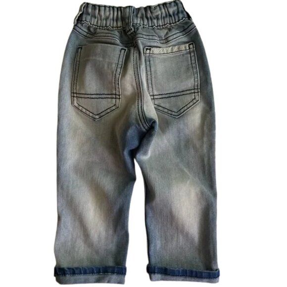 OshKosh B'Gosh Toddler Distressed Denim Jeans Size 18M - Picture 2 of 4
